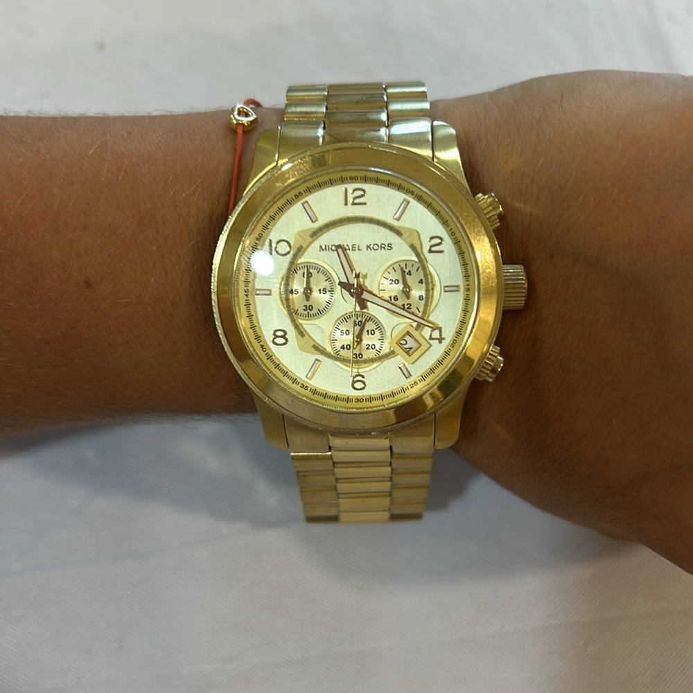 Michael Kors runway Gold Chronograph Watch - Picture 4 of 4